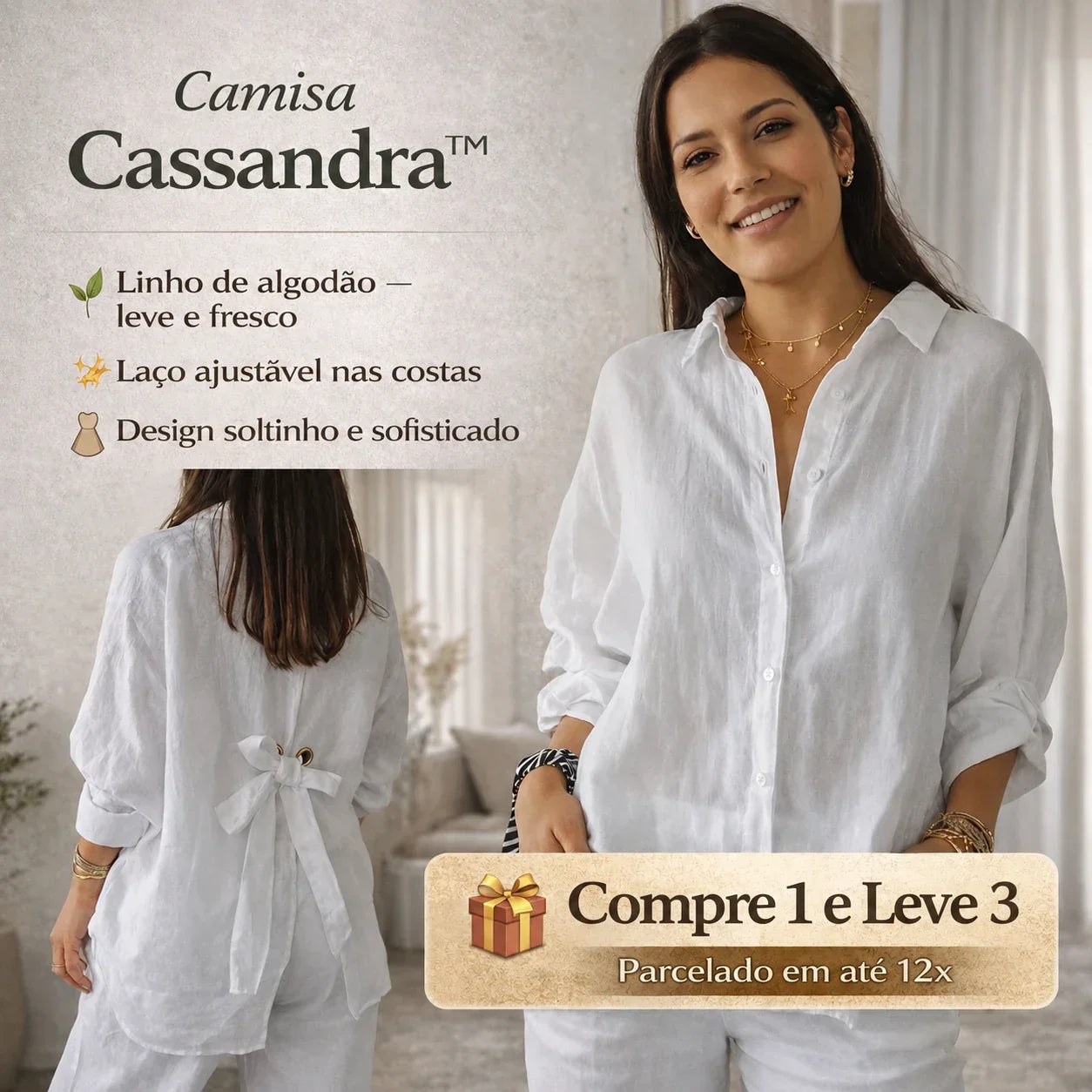Kit 3 Camisas Cassandra™