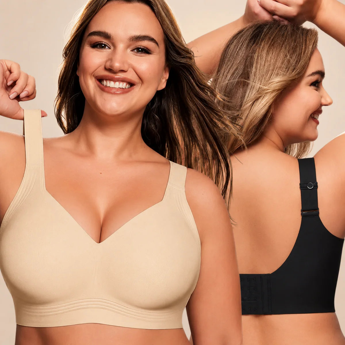 Kit 3 Sutiãs Luna Comfort™ - Sutiã com Efeito Invisível e Zero Marcas